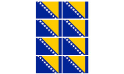 Drapeau Bosnie-Herzegovine (8 fois 9.5x6.3cm) - Sticker/autocollant