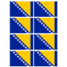 Drapeau Bosnie-Herzegovine (8 fois 9.5x6.3cm) - Sticker/autocollant