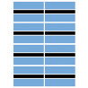 Drapeau Botswana (8 fois 9.5x6.3cm) - Sticker/autocollant