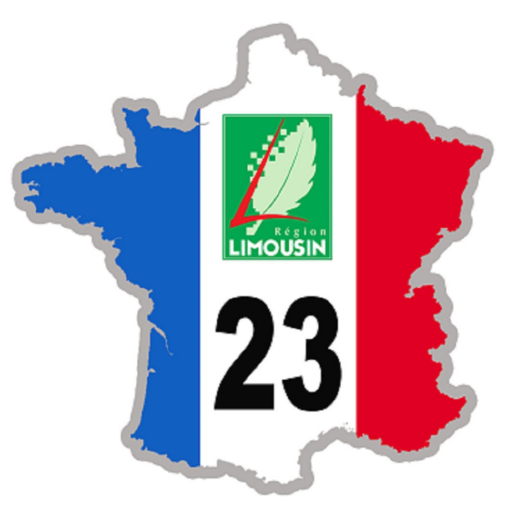 FRANCE 23 Limousin - 10x10cm - Sticker/autocollant
