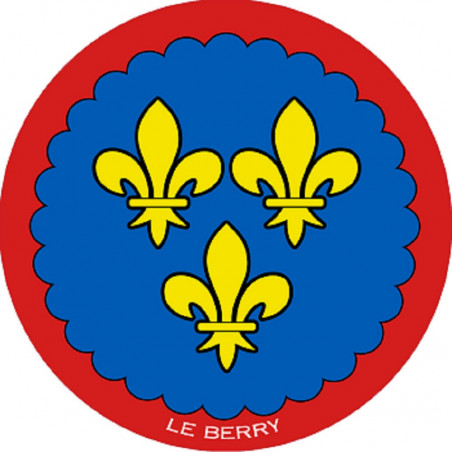 Blason du Berry - 20 cm - Sticker/autocollant