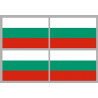 Drapeau Bulgarie (4 fois 9.5x6.3cm) - Sticker/autocollant