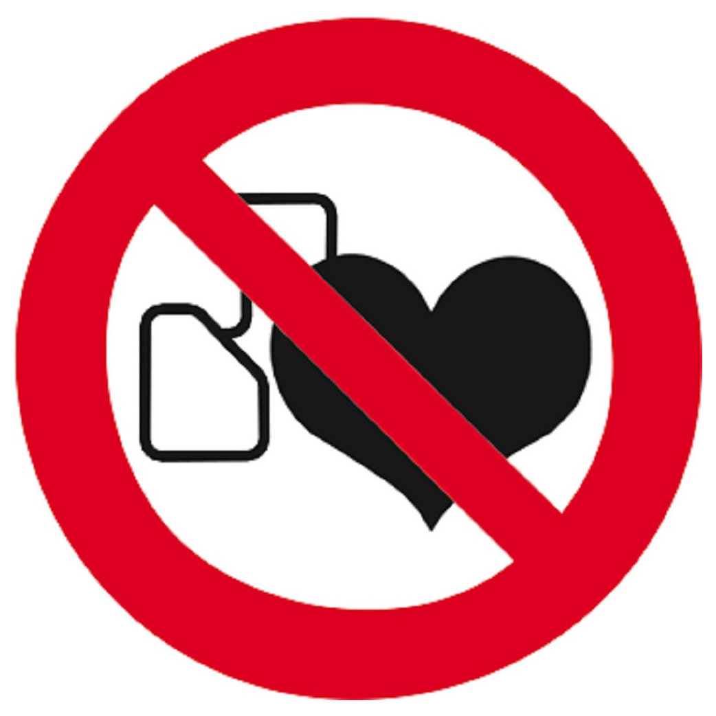 Interdit aux personnes portant un stimulateur cardiaque - 5cm - Sticker/autocollant