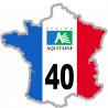 FRANCE 40 Aquitaine (20x20cm) - Sticker/autocollant