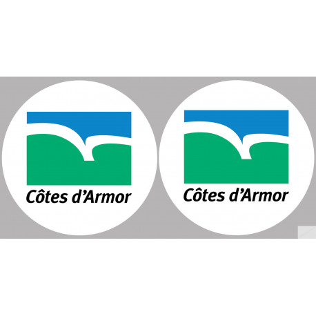 Côtes-d'Armor (2 fois 10cm) - Sticker/autocollant Côtes-d'Armor (2 fois 10cm) - Sticker/autocollant