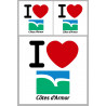 Côtes-d'Armor (2 fois 10cm et 2 fois 5cm) - Sticker/autocollant