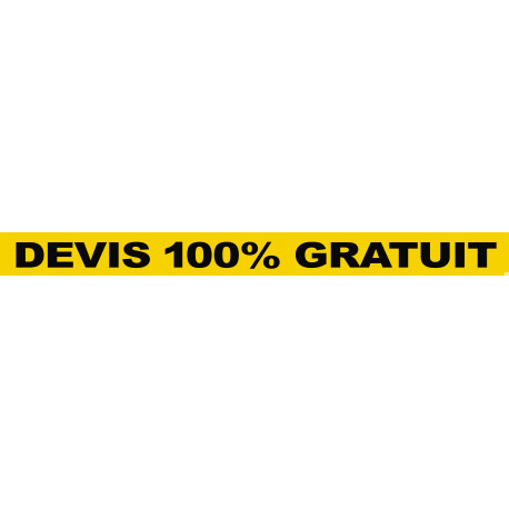 DEVIS 100% GRATUIT (60x5cm) - Sticker/autocollant