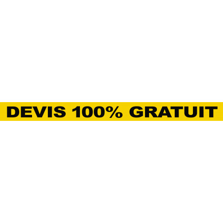 DEVIS 100% GRATUIT (60x5cm) - Sticker/autocollant