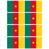 Drapeau Cameroun (8 fois 9.5x6.3cm) - Sticker/autocollant