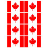 Drapeau Canada (8 fois 9.5x6.3cm) - Sticker/autocollant