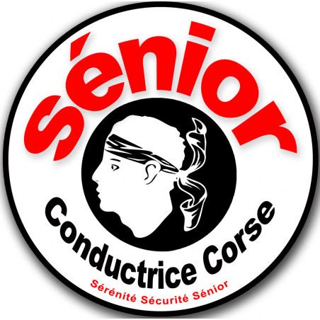 conductrice Sénior Corse (10x10cm) - Sticker/autocollant