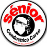 conductrice Sénior Corse (10x10cm) - Sticker/autocollant