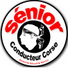 conducteur Sénior Corse (15x15cm) - Sticker/autocollant