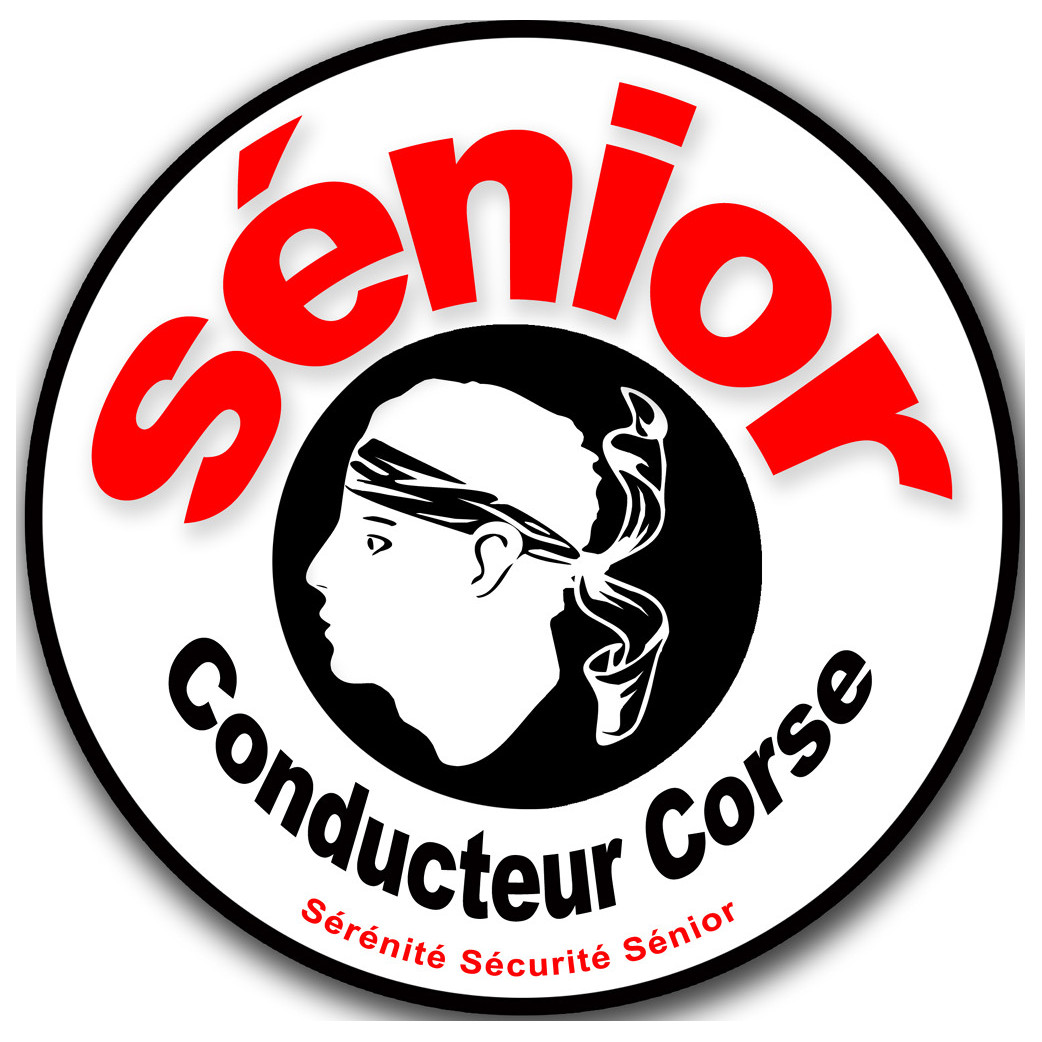 conducteur Sénior Corse (10x10cm) - Sticker/autocollant