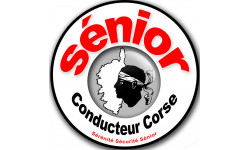 conducteur Sénior ile Corse (10x10cm) - Sticker/autocollant