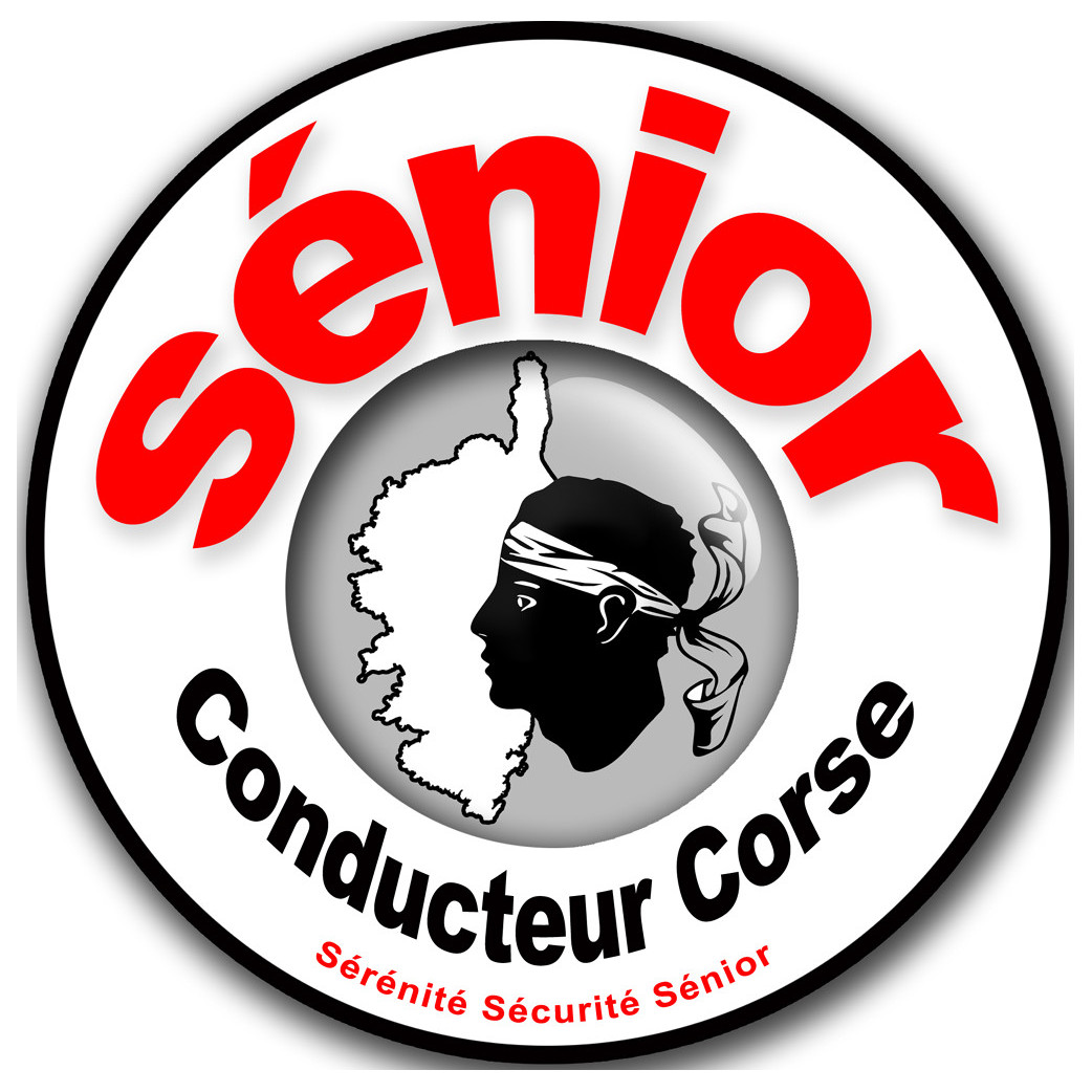 conducteur Sénior ile Corse (15x15cm) - Sticker/autocollant
