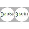 Département 25 Doubs (2 fois 10cm) - Sticker/autocollant