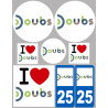 Doubs (8 autocollants variés) - Sticker/autocollant