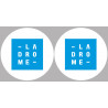la Drôme (2fois 10cm) - Sticker/autocollant