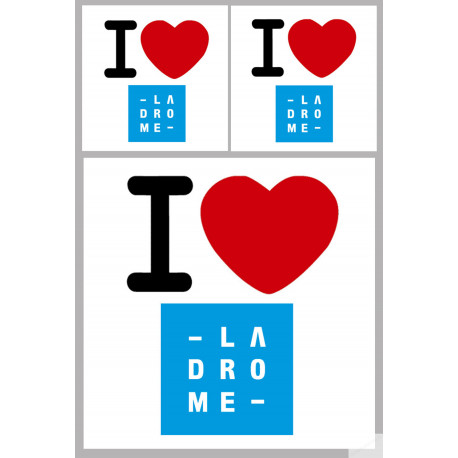 la Drôme (1fois 10cm / 2 fois 5cm) - Sticker/autocollant