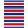Drapeau Costa Rica (8 fois 9.5x6.3cm) - Sticker/autocollant
