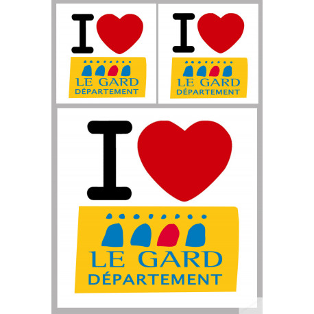 le Gard (1fois 10cm / 2 fois 5cm) - Sticker/autocollant le Gard (1fois 10cm / 2 fois 5cm) - Sticker/autocollant