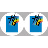 la Haute Garonne (2fois 10cm) - Sticker/autocollant