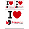 Département 33 la Gironde (1fois 10cm / 2 fois 5cm) - Sticker/autocollant