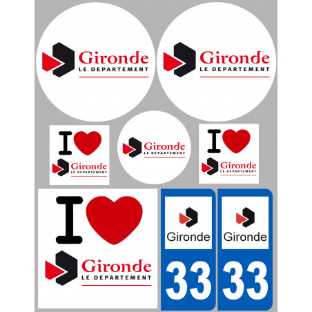 Gironde (8 autocollants variés) - Sticker/autocollant