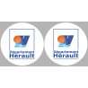 Département 34 l'Hérault (2 fois 10cm) - Sticker/autocollant