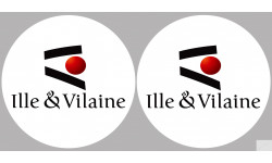 Ille et Vilaine (2fois 10cm) - Sticker/autocollant