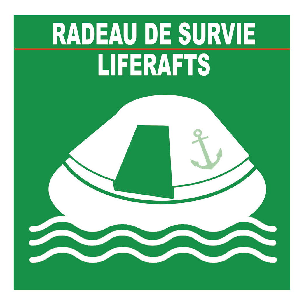RADEAU DE SURVIE (10X10cm) - Sticker/autocollant