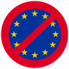 Europe interdite (5x5cm) - Sticker/autocollant