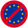 Europe interdite (10x10cm) - Sticker/autocollant