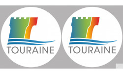 Département 37 Touraine (2 fois 10cm) - Sticker/autocollant