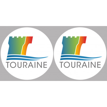 Département 37 Touraine (2 fois 10cm) - Sticker/autocollant