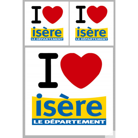 Département 38 l'Isère (1fois 10cm / 2 fois 5cm) - Sticker/autocollant