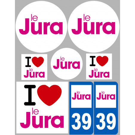 Jura (8 autocollants variés) - Sticker/autocollant