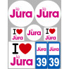 Jura (8 autocollants variés) - Sticker/autocollant