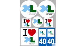 Landes (8 autocollants variés) - Sticker/autocollant