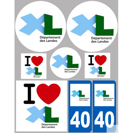 Landes (8 autocollants variés) - Sticker/autocollant