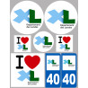 Landes (8 autocollants variés) - Sticker/autocollant