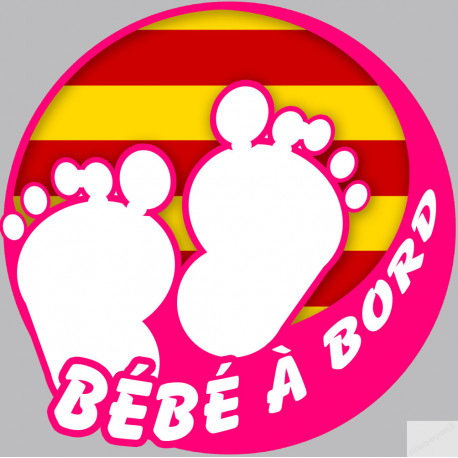 bébé à bord Catalanne (10x10cm) - Sticker/autocollant