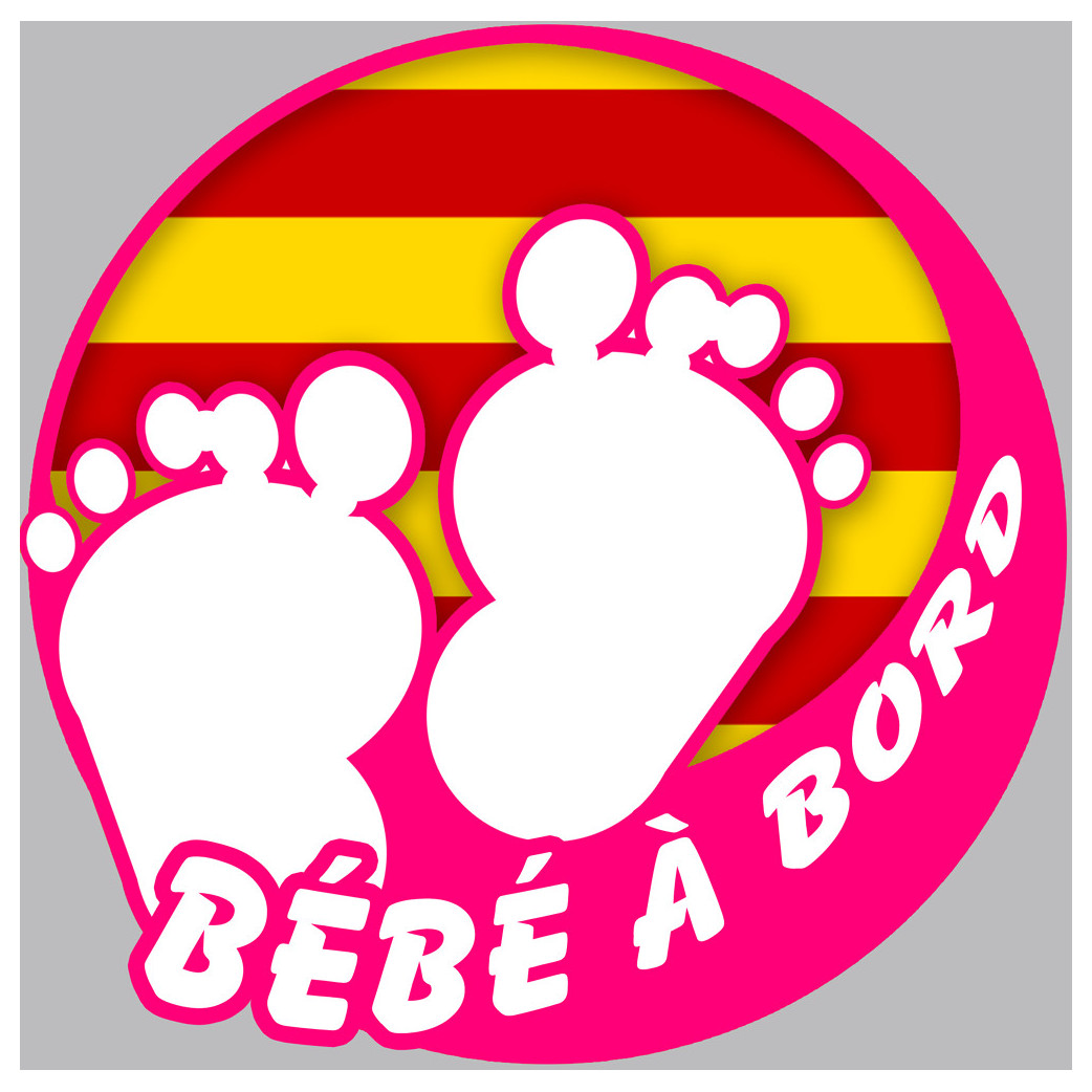bébé à bord Catalanne - 15cm - Sticker/autocollant