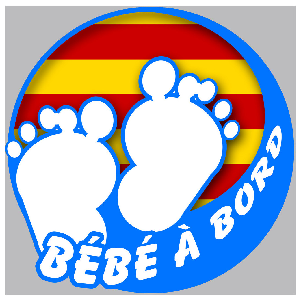 bébé à bord Catalan (10x10cm) - Sticker/autocollant
