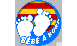 bébé à bord Catalan (15x15cm) - Sticker/autocollant