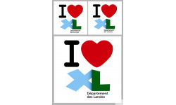 les Landes (1fois 10cm / 2 fois 5cm) - Sticker/autocollant