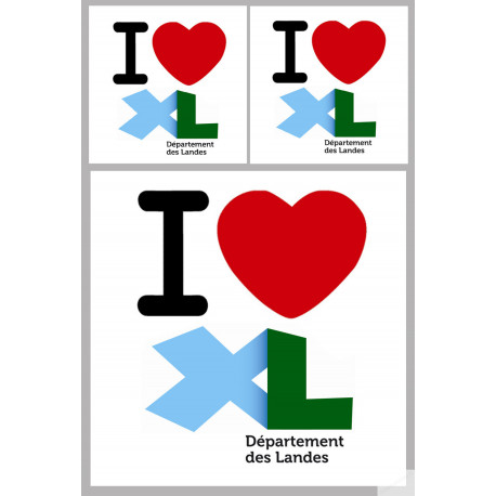les Landes (1fois 10cm / 2 fois 5cm) - Sticker/autocollant les Landes (1fois 10cm / 2 fois 5cm) - Sticker/autocollant