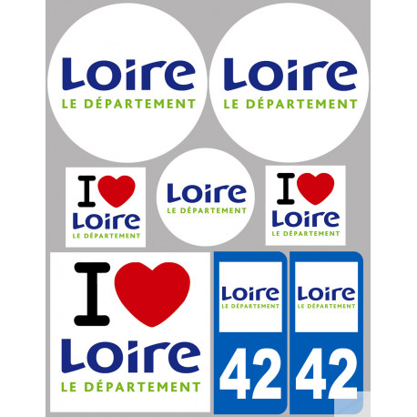 Loire (8 autocollants variés) - Sticker/autocollant Loire (8 autocollants variés) - Sticker/autocollant