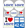 Département 42 la Loire (8 autocollants variés) - Sticker/autocollant